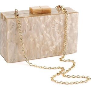 Gets Acrylic Clutch Purse Crossbody bag with Marbling  Elegant Party wear NWT